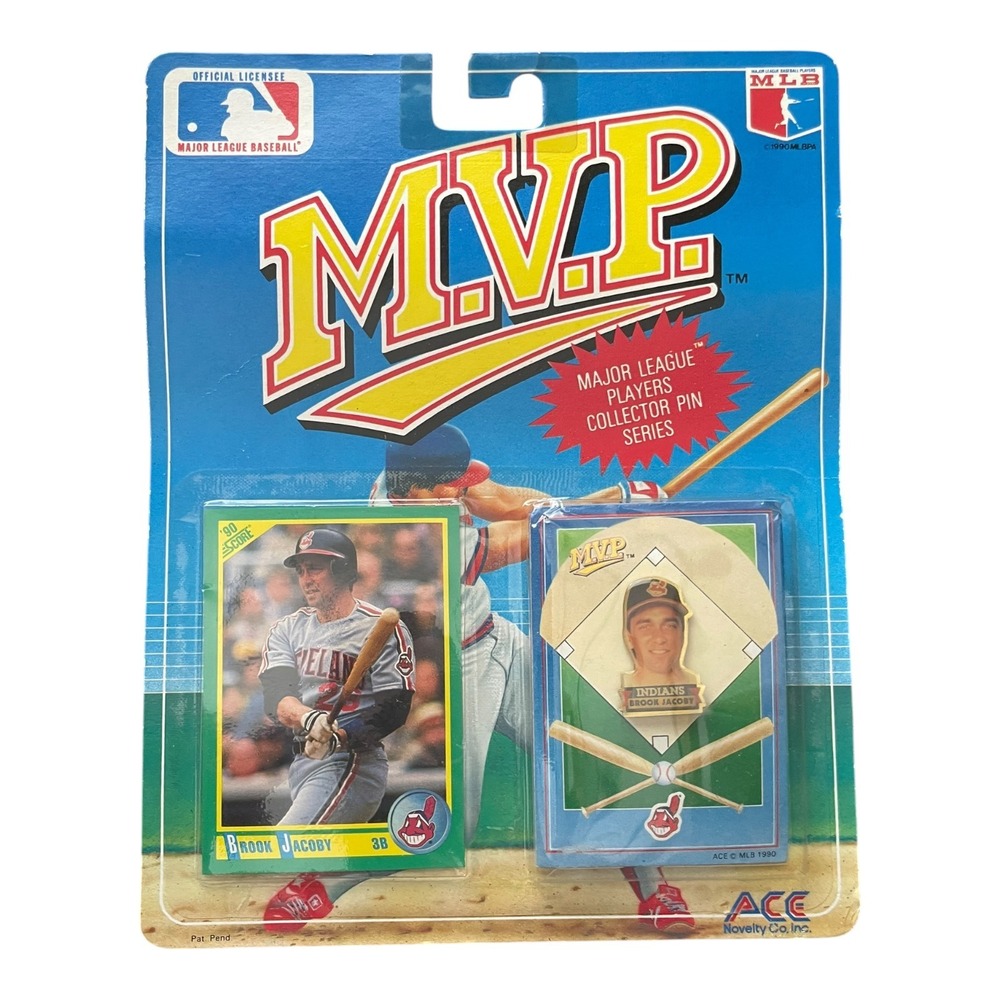 1990 MVP Major League Players Collector Pin Series Brook Jacoby Cleveland